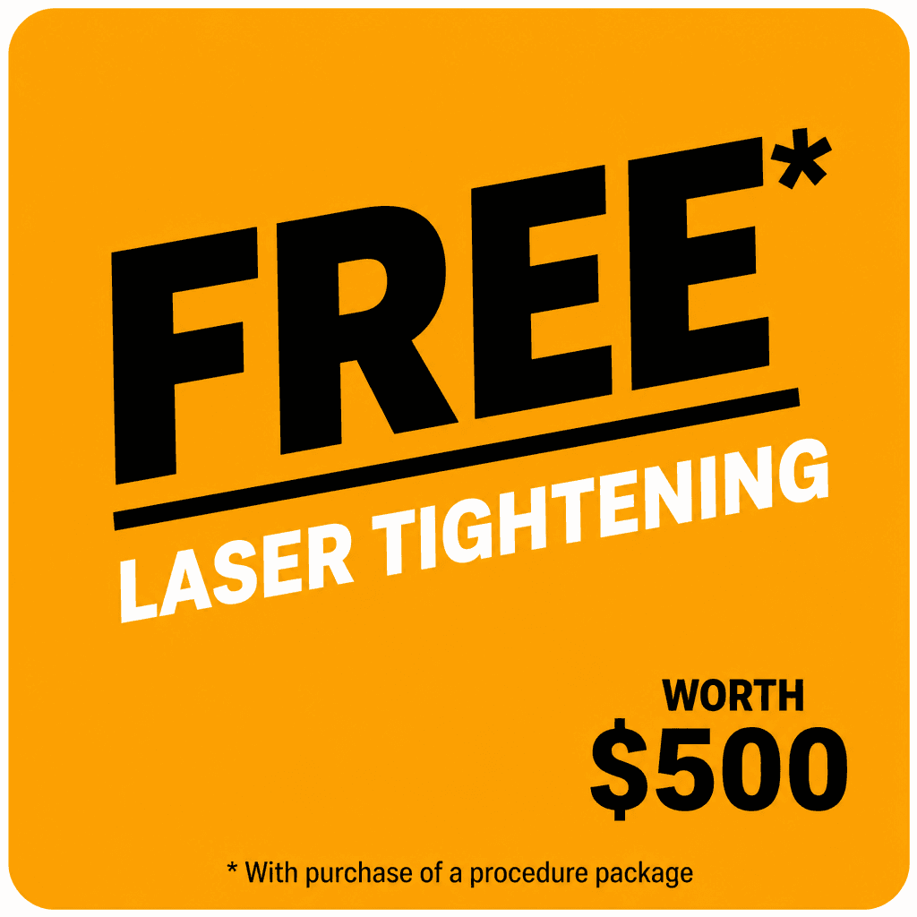 Free laser tightening worth $500 — with purchase of a procedure package